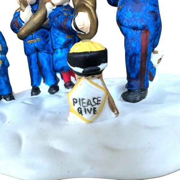 Porcelain Band Conductor Puppy Figurine Please Give Christmas Four Star Intl - Picture 2 of 12